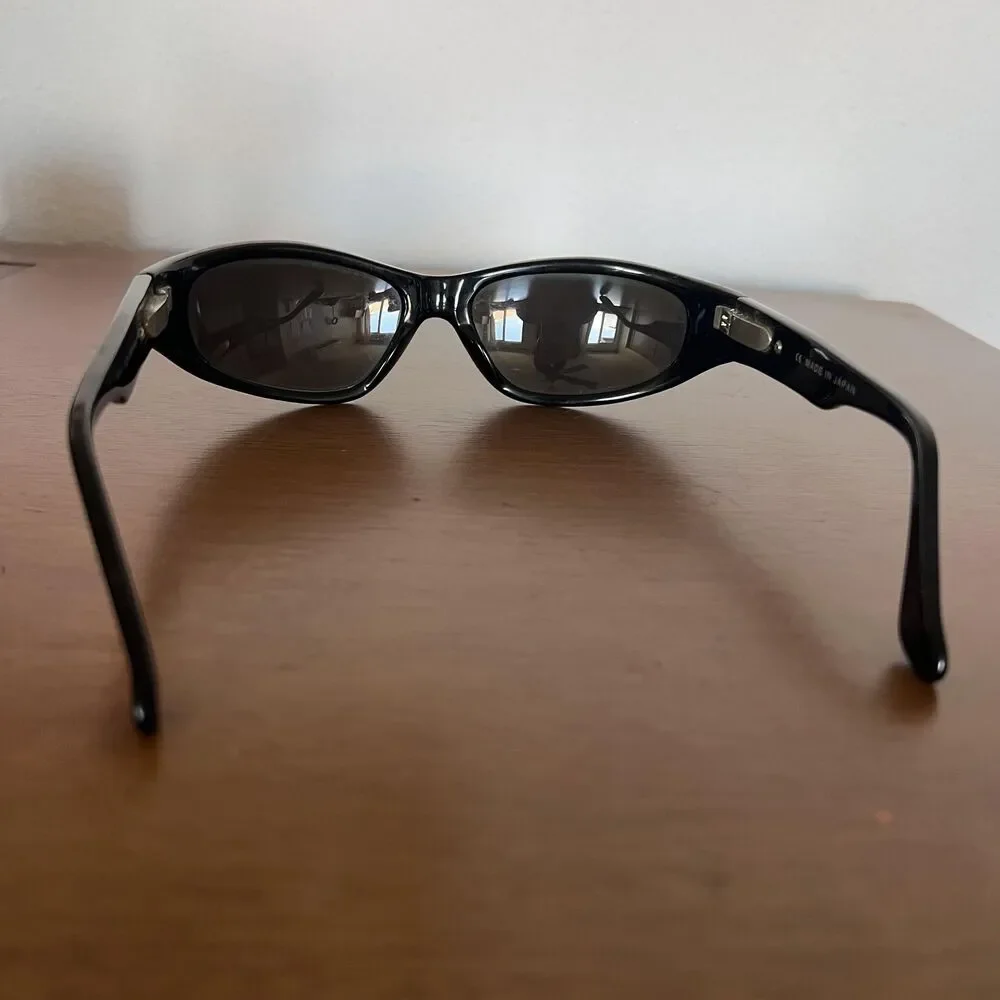 Legend Slick 2323 Polarized Sunglasses Men Sport Wrap Black Shades Made in Japan